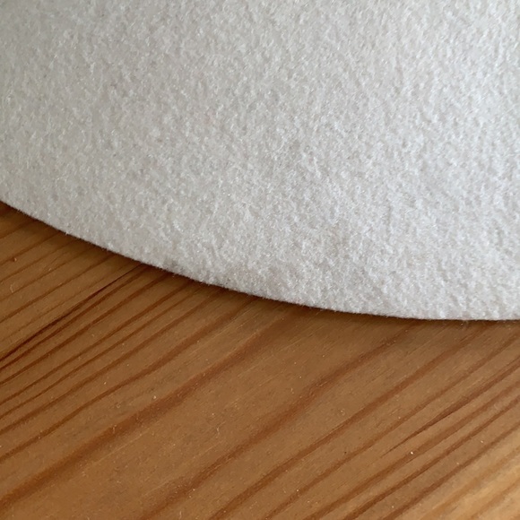 NWT Rag & Bone Off White Wool Wide Brim Floppy Fedora Tan Leather Hatband Large - Picture 13 of 16